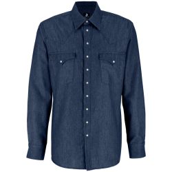 JOBELINE Herren Jeanshemd Ryan Langarm; Kleidergrösse 39/40; dunkelblau