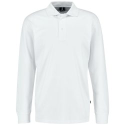 JOBELINE Herren Poloshirt Fly Langarm; Kleidergrösse L; weiss