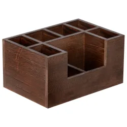 PULSIVA Besteckbehälter Gautier; 22.5x15.5x11.5 cm (LxBxH); braun