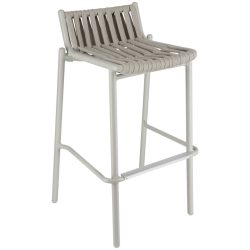 VEGA Outdoor-Barstuhl Lumaro; 42x42x90 cm (BxTxH); Sitz taupe, Gestell beige; 2 Stück / Pack