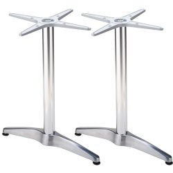 PULSIVA Doppel-Tischgestell Board; 55x55x72 cm (BxLxH); silber