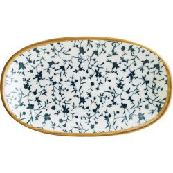 Bonna Platte Calif oval; 24x14 cm (LxB); weiss/blau/grün; oval; 12 Stück / Pack