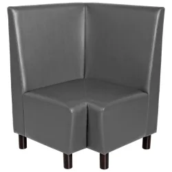 VEGA Eckbank Medley; 75x75x102 cm (BxTxH); Sitz anthrazit, Gestell buche wenge