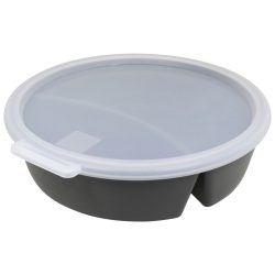 koziol Mehrweg-Menübehälter Move 2-geteilt; 1100 ml, 22.8x5.8 cm (ØxH); grau; rund; 10 Stück / Pack
