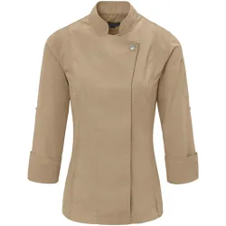 JOBELINE Damen Kochjacke Carter Langarm; Kleidergrösse 54; sand