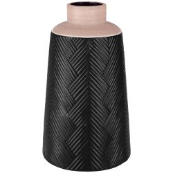 Vase Borka; 15.7x26 cm (ØxH); beige/schwarz