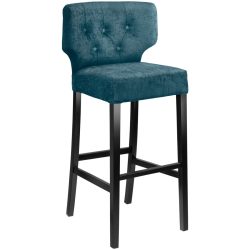 VEGA Barstuhl Teatro; 58x55x108.5 cm (BxTxH); Sitz blau, Gestell schwarz