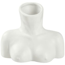 Vase Agata; 17x10.5x15 cm (LxBxH); weiss