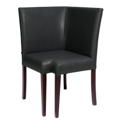 VEGA Eckelement Elegance; 63x63x95.5 cm (BxTxH); Sitz schwarz, Gestell wenge