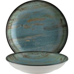 Bonna Teller tief Madera Mint; 1000 ml, 23x4 cm (ØxH); türkis/braun/schwarz; rund; 6 Stück / Pack