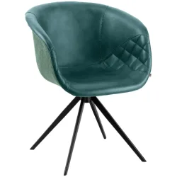 VEGA Armlehnstuhl Yankee; 61x60x80 cm (BxTxH); Sitz petrol, Gestell schwarz