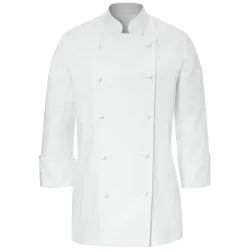 PULSIVA Damenkochjacke Milan Langarm; Kleidergrösse 54; weiss