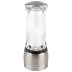 Peugeot Salzmühle Daman; 16 cm (H); silber/transparent