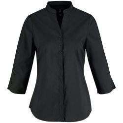 JOBELINE Damen Bluse Lani Dreiviertelarm; Kleidergrösse 46; schwarz