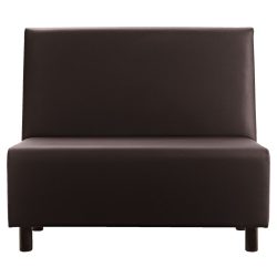 VEGA Polsterbank Medley 2-Sitzer; 118x62x102 cm (BxTxH); Sitz braun, Gestell buche wenge