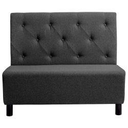 VEGA Polsterbank Lerida II Stoff, 2-Sitzer; 118x62x102 cm (BxTxH); anthrazit