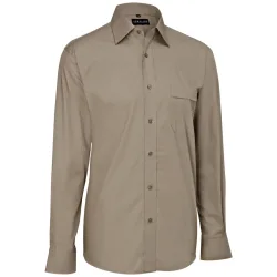 JOBELINE Herrenhemd Marc Langarm; Kleidergrösse 37/38; taupe