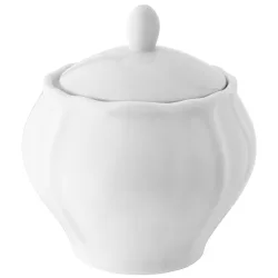VEGA Zuckerdose Amely mit Deckel; 300 ml, 9x12 cm (ØxH); weiss; rund; 4 Stück / Pack