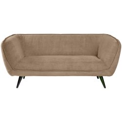 VEGA Sofa Kelso Cord, 3-Sitzer; 183x88x76 cm (BxTxH); Sitz taupe, Gestell schwarz