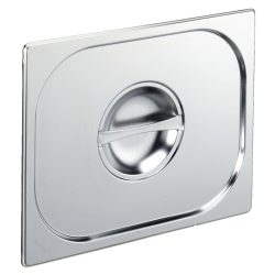 PULSIVA GN-Deckel 1/2 Basic ohne Löffelaussparung; GN 1/2, 32.5x26.5 cm (LxB); silber; rechteckig