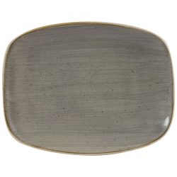 Churchill Chefs Oblong Platte Stonecast Peppercorn; 23.7x15.7 cm (LxB); grau/braun; rechteckig; 12 Stück / Pack
