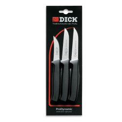 F. Dick Küchenmesser-Set ProDynamic 3-teilig; silber/schwarz