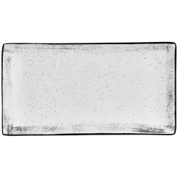 VEGA Platte Fungio rechteckig; 27x14 cm (LxB); weiss/schwarz; rechteckig; 3 Stück / Pack