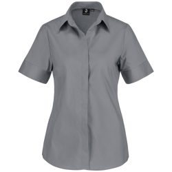 JOBELINE Damen Bluse Fiore Kurzarm; Kleidergrösse 44; grau