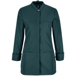 JOBELINE Damen Kochjacke Raphael Langarm; Kleidergrösse 42; petrolgrün