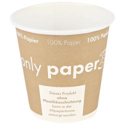 NATUREStar Trinkbecher Only Paper; 150 ml, 8x8 cm (ØxH); braun; 50 Stück / Pack