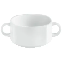 PULSIVA Suppentasse Jazz; 280 ml, 10x14x6 cm (LxBxH); weiss; quadratisch; 4 Stück / Pack