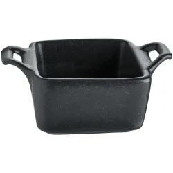 VEGA Schälchen Masca quadratisch mit Henkel; 80 ml, 7x7x3.5 cm (LxBxH); schwarz; quadratisch; 6 Stück / Pack
