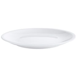 PULSIVA Teller flach Stackora mit schmaler Fahne; 25.5 cm (Ø); weiss; rund; 6 Stück / Pack