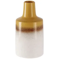 Vase Aysan; 13.5x25.5 cm (ØxH); senf/braun/beige