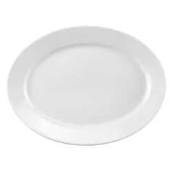 PULSIVA Servierplatte Rondon; 33x25 cm (LxB); weiss; oval; 3 Stück / Pack