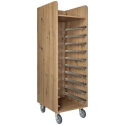 VEGA Tablett-Abräumwagen Baristo; 52x59x166 cm (BxTxH); eiche antik