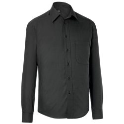 PULSIVA Herrenhemd Rico Langarm; Kleidergrösse 37/38; schwarz