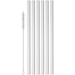 VEGA Glas-Trinkhalm Liya 7-teilig; 1.2x23 cm (ØxL); transparent