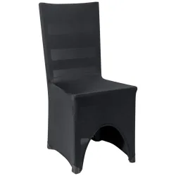 PULSIVA Stuhlhusse Stretch Bankett mit Aussparung; 45x43x97 cm (BxLxH); schwarz