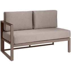 VEGA Outdoor Sofa Seitenelement Sereno links; 127x69.5x64 cm (BxTxH); taupe
