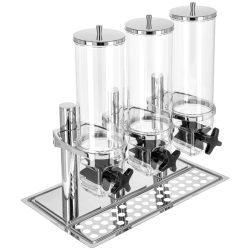 VEGA Müslidispenser Hamshire dreifach GN 1/1; 12000 ml, 53x32.5x56.2 cm (LxBxH); silber
