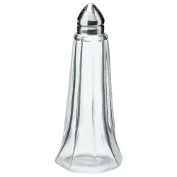 PULSIVA Salz-/Pfefferstreuer Concorde; 11.5 cm (H); silber/transparent; 10 Stück / Pack