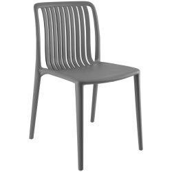 PULSIVA Kunststoffstuhl Tavira; 50x52.5x77 cm (BxTxH); anthrazit; 2 Stück / Pack