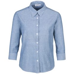 PULSIVA Damenbluse Branda Dreiviertelarm; Kleidergrösse 48/50; blau