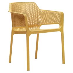 Nardi Stuhl Net mit Armlehne; 60.5x58.5x80 cm (BxTxH); gelb; 4 Stück / Pack