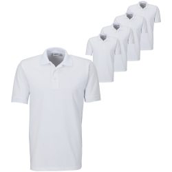 PULSIVA Vorteilspack Herren Polo-Shirt Sunny Halbarm; Kleidergrösse XL; weiss; 5 Stück / Pack