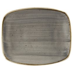 Churchill Chefs Oblong Platte Stonecast Peppercorn; 15.4x12.6 cm (LxB); grau/braun; rechteckig; 12 Stück / Pack