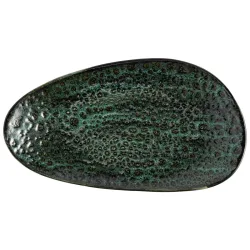 VEGA Servierplatte Black Reef organisch; 33x19x3.5 cm (LxBxH); grün/schwarz; organisch; 3 Stück / Pack