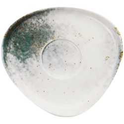VEGA Kaffee-/Becher-Untertasse Purior; 15.5x14x2.3 cm (LxBxH); weiss/petrol; oval; 6 Stück / Pack