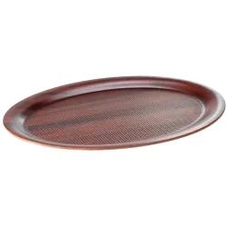 PULSIVA Serviertablett Tile oval; 26x20 cm (LxB); braun; oval
